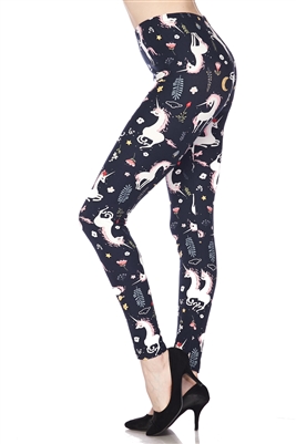 Unicorn Soft Leggings Navy - S/M
