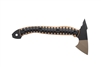 HALF FACE BLADES BLEEDING HEART HAWK HATCHET - ARMOR BLACK & FDE SPLIT - BLACK OVER TAN G10 GRIPS