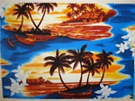 Hawaiian / Surf Print Fabric by the Yard --- 20" wide x 88" Long - Have ONE available