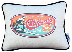Vintage Surfer Throw Pillow