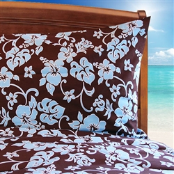 Chocolate & Blue Comforter with Pillowcases
