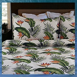 Natural Birds of Paradise Bedspread