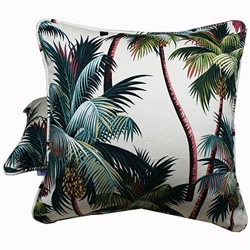 Palm Tree Natural Throw Pillow