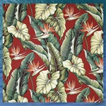 Red Birds of Paradise Fabric