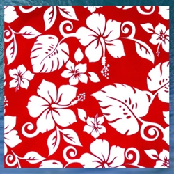 Red Hibiscus Throw Pillow
