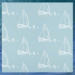 Sail Boat Throw Pillow