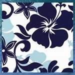 Spa Blue Hibiscus Duvet Cover