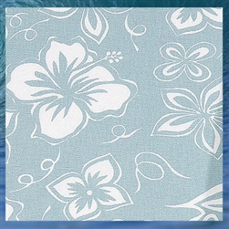 Spa Blue Hibiscus Shower Curtain
