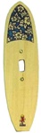 Surfboard Shaped Wood Lightswitch Cover