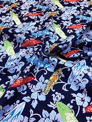 Blue Surfboard Fabric