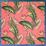 Cream Birds of Paradise Tropical Print Fleece Blanket