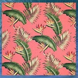 Cream Birds of Paradise Tropical Print Fleece Blanket