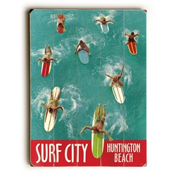 Surfers in Water Sign