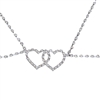 Heart Rhinestone Chest Body Chain A0210 - Silver