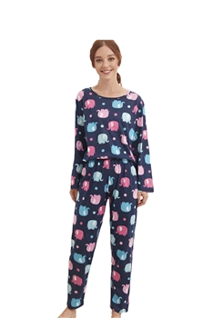 Elephant Printed Pajama Set A0243