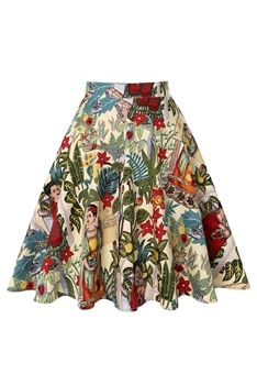 Floral Frida Printed Skirt  A0284