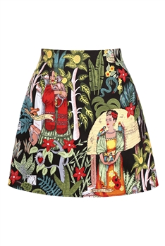 Floral Frida Printed Skirt  A0286