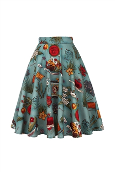 Floral Frida Printed Skirt A0287