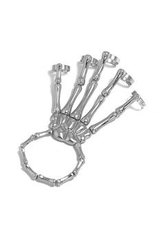 Skull Hand Alloy Bracelet B2122 - Silver