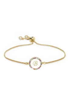 Letter Rhinestone Chains Bracelets B2348 - B