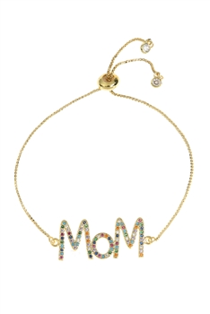 Mom Zircon Chain Bracelets B3291