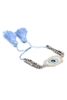 Evil Eye Seed Bead Tassel Braided Bracelet B3311 - Blue