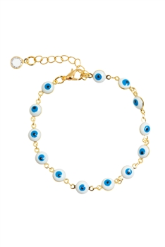 Evil Eye Bead Chain Bracelet B3317