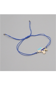 Unicorn Seed Bead Braided Bracelet B3367