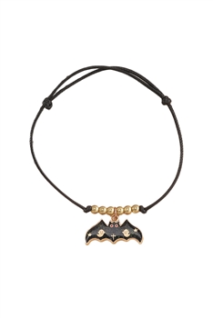 Bat Alloy Pendant Briaded Bracelet B3442