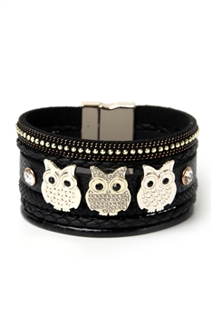 Owl Multilayer Magnetic Bracelets B3864