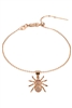 Spider Zircon Pendant For Necklace Bracelet P0558 - Pendant   Bracelet(Rose-Gold)