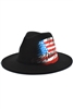 American Flag Printed Top Hat C0619