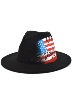 American Flag Printed Top Hat C0619