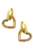 Heart Zircon Hoop Earrings E4436