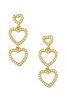 Heart Chain Zircon Earrings E4488