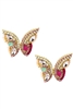 Butterfly Rhinestone Stud Earrings E4510