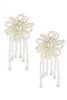 Floral Tassel Pearl Earrings E4529