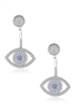 Evil Eye Zircon Earrings E4553 - Silver
