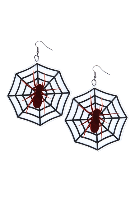 Spider Web Acrylic Earrings E4588