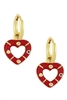 Heart Copper Hoop Earrings E5112