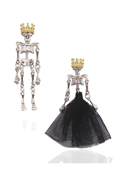 Skeleton Wedding Rhinestone Earrings E5134