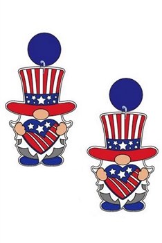 American Flag Goblin Acrylic Earrings E7244
