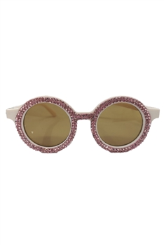 Kids Rhinestone Sunglasses G0202 - Pink