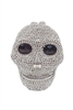 Skull Rhinestone Evening Bag HB1506 - Silver