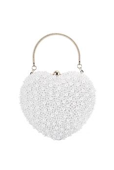 Heart Pearl Evening Bag HB1948 - White