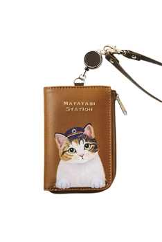 Kitty Shrink Lanyard Wallet Card Holder HB2105 - Brown