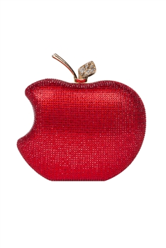 Apple Rhinestone Clutch Bag HB2633 - Red