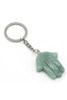 Natural Stone Fatima Palm Key Chain K1173 - Green Aventurine