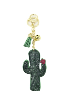 Cactus Rhinestone Key Chain K1183