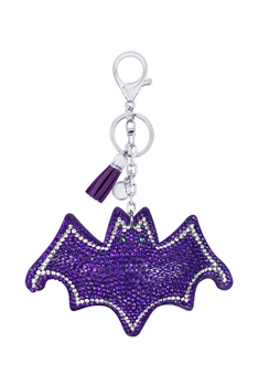 Bat Rhinestone Key Chain K1189 - Purple